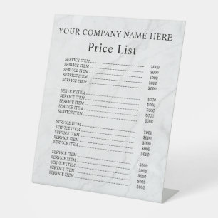 Honey Business Price List Pedestal Sign