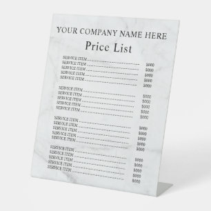 Honey Business Price List Pedestal Sign