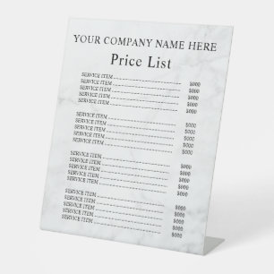 Honey Business Price List Pedestal Sign