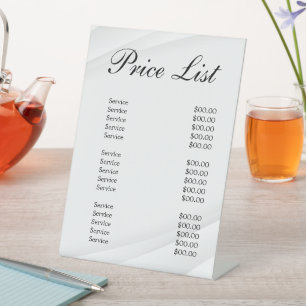 Honey Business Price List Pedestal Sign