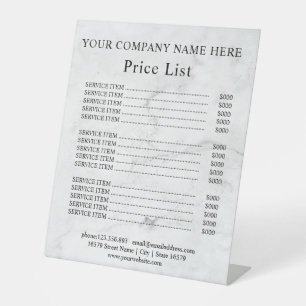 Honey Business Price List Pedestal Sign