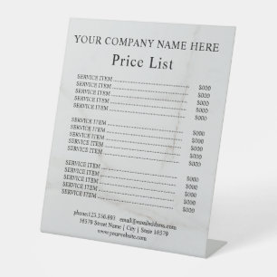 Honey Business Price List Pedestal Sign