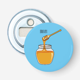 Honey cartoon illustration bottle opener