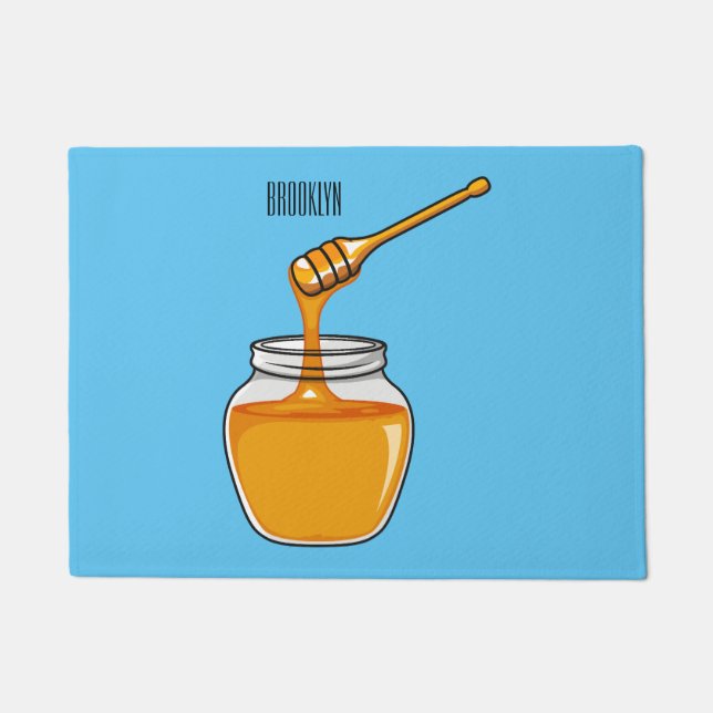 Honey cartoon illustration  doormat (Front)
