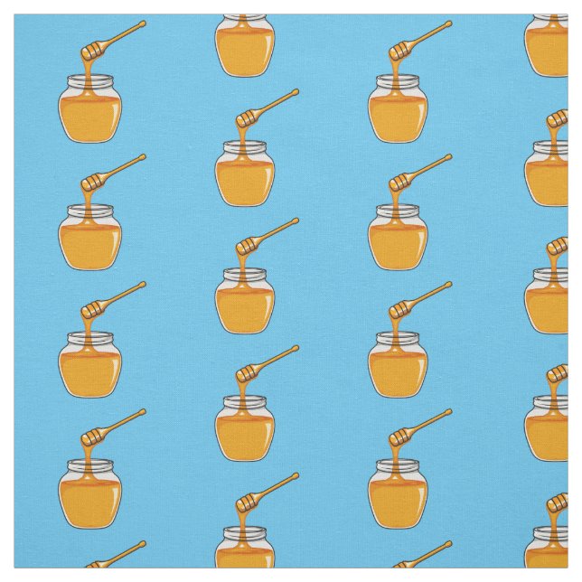 Honey cartoon illustration fabric (Swatch)