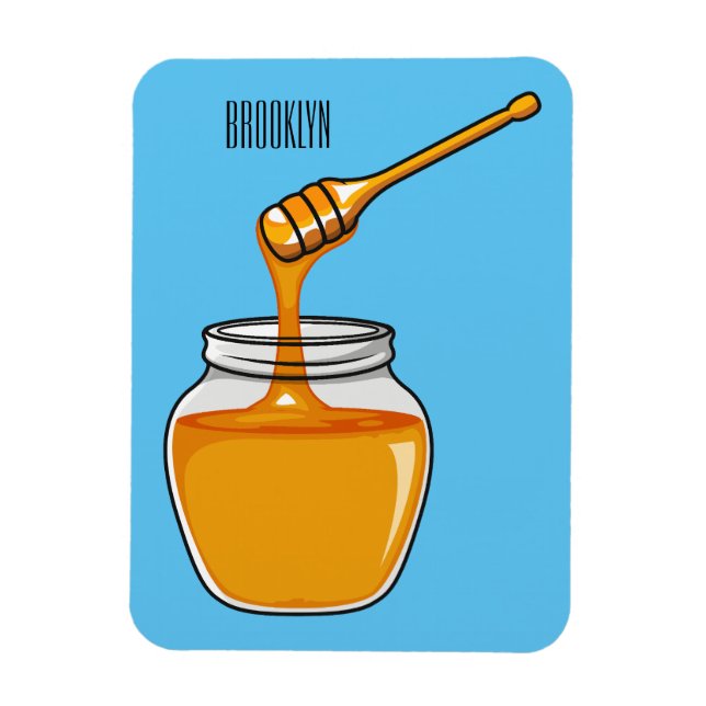 Honey cartoon illustration  magnet (Vertical)