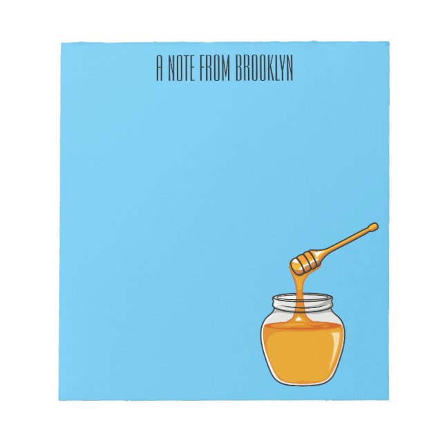 Honey cartoon illustration  notepad (Front)