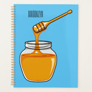 Honey cartoon illustration planner