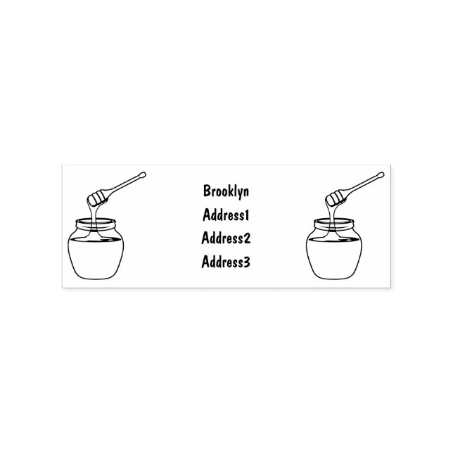 Honey cartoon illustration  rubber stamp (Imprint)