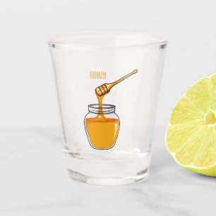 Honey cartoon illustration  shot glass