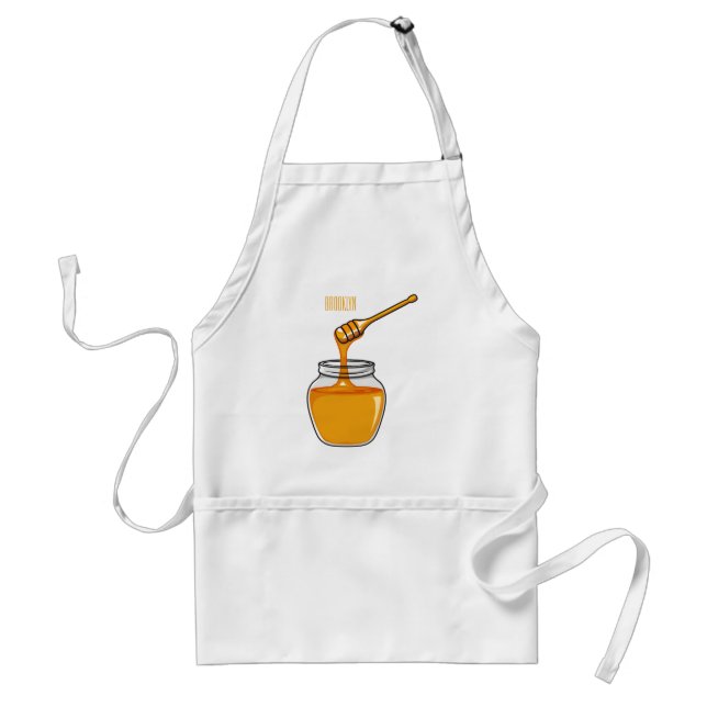 Honey cartoon illustration  standard apron (Front)