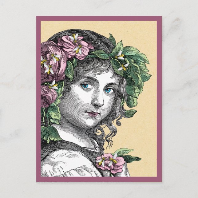 Honey Child Bees and Roses Postcard (Front)