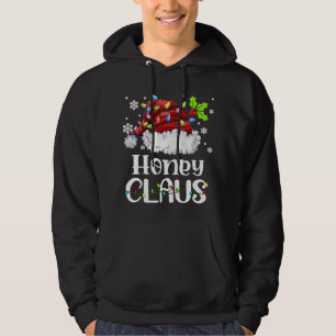 Honey Claus Santa Hat Christmas Light Xmas Family Hoodie