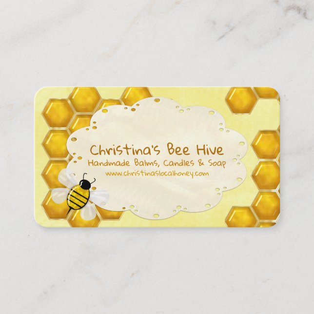 Honey Comb 3D Whimsey  Business Card (Front)