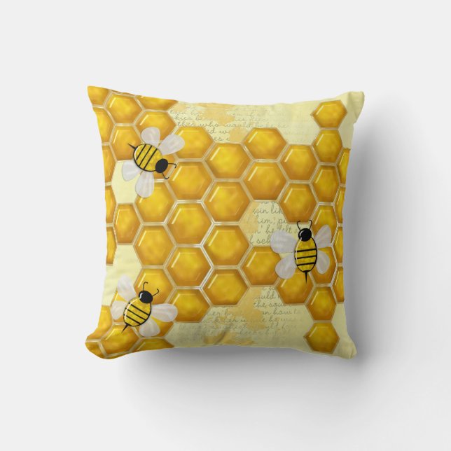 Honey Comb 3D Whimsey  Cushion (Front)