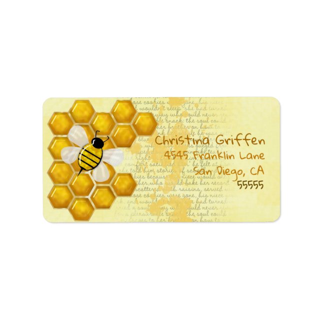Honey Comb 3D Whimsey  Label (Front)