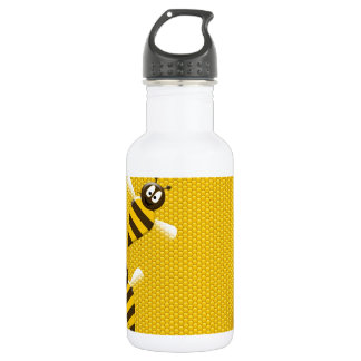 Honey Comb Yellow Gold  Bee Bees Pattern Art 532 Ml Water Bottle