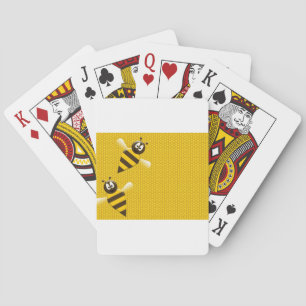 Honey Comb Yellow Gold  Bee Bees Pattern Art Playing Cards