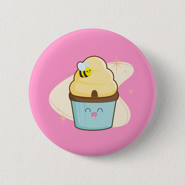Honey Cupcake 6 Cm Round Badge (Front)