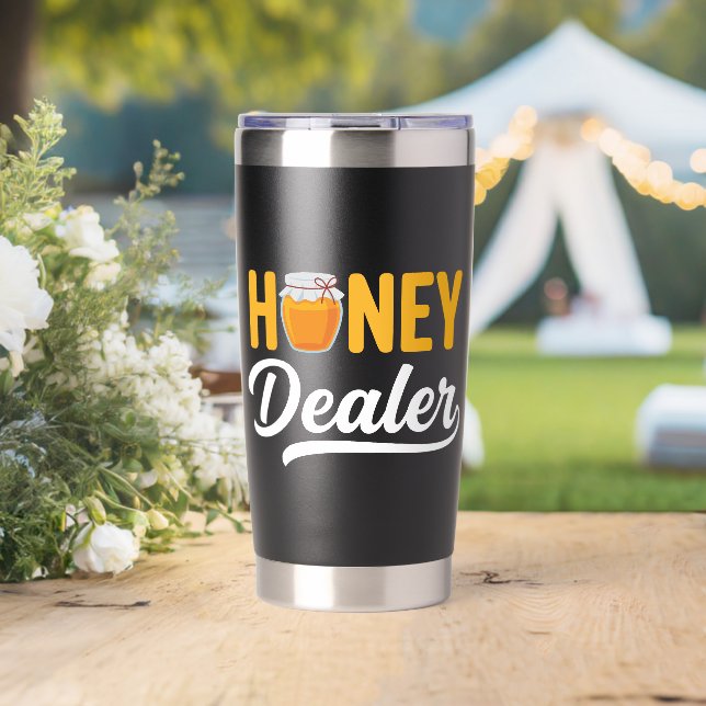 Honey Dealer Beekeeper Honeycomb Beekeeping Queen  Insulated Tumbler (Wedding (Rotated))