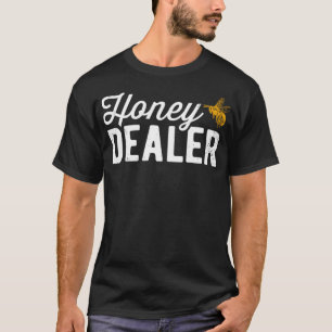 Honey Dealer Retro Honeycomb Honey Bees Funny Beek T-Shirt