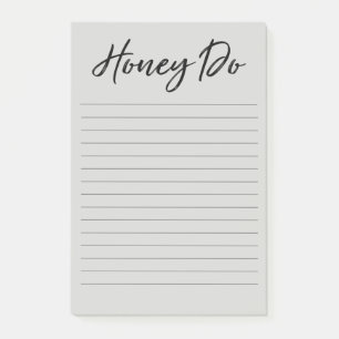 Honey Do List Grey Notepad