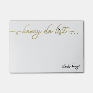 Honey Do List Notepad, Faux Gold Paint, Heart Post-it Notes