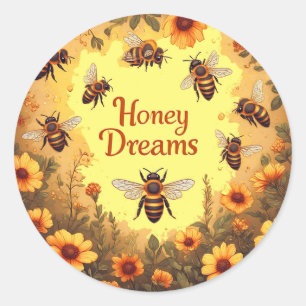 Honey Dreams For Beekeepers And Bee Lovers Classic Round Sticker