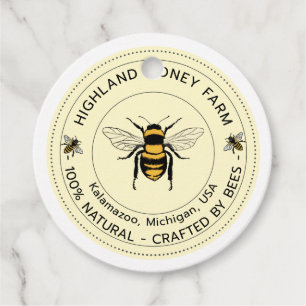 Honey favour Pure Honey Custom Food Favour Tags