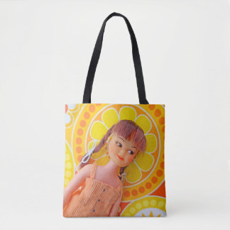 Honey Flower Power Yellow and Orange Tote Bag
