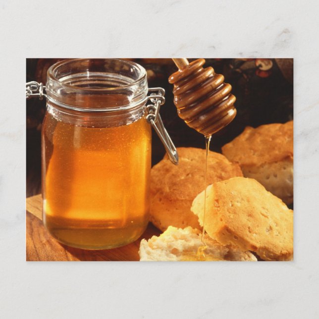 Honey Food Sweets Sticky Postcard (Front)