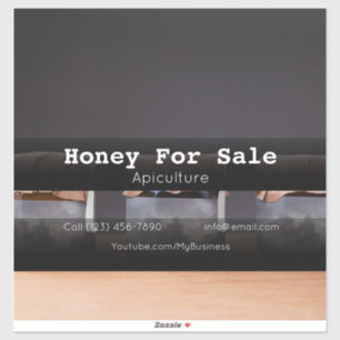 Honey for Sale Apiculture Custom-Cut Vinyl Sticker