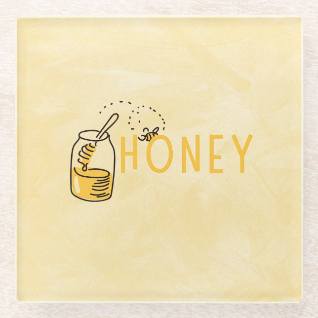 Honey Glass Coaster (Front)