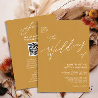 Honey Gold QR Code All In One Modern Wedding