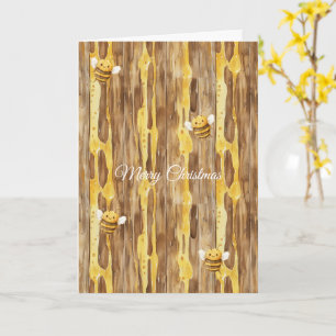 Honey Happy Bees Christmas   Card