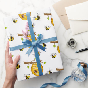 Honey Hive Honey Bee Wrapping Paper