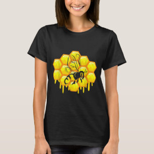 Honey Hives And Honey Comb Graphic Bee T-Shirt