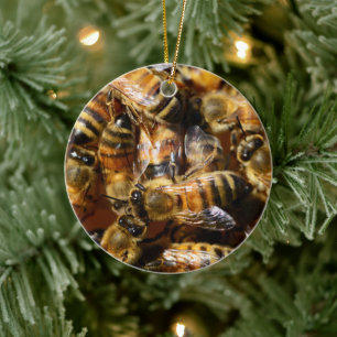 Honey, I Love You, Honey Bees Ceramic Tree Decoration