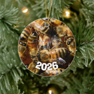 Honey, I Love You, Honey Bees Ceramic Tree Decoration