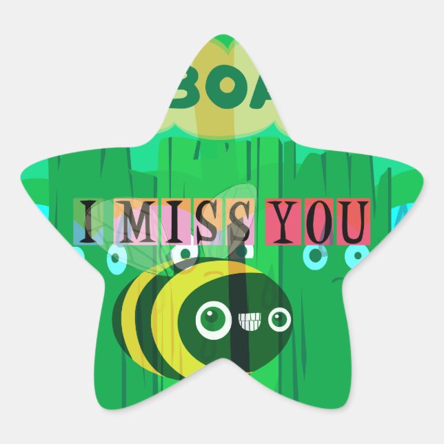 Honey I Miss You So Much Star Sticker (Front)
