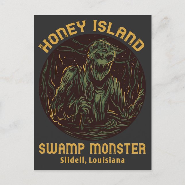 Honey Island Swamp Monster Cryptid Postcard (Front)