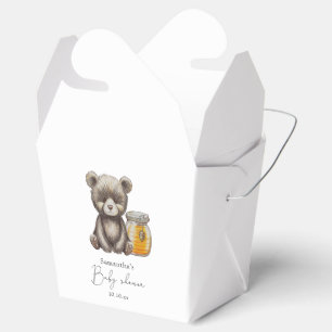 Honey jar and teddy Bear baby shower Favour Box