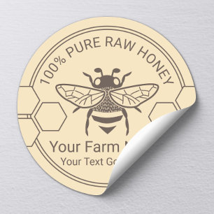 Honey Jar Bee Honey Apiary Beekeeper Farm Classic Round Sticker