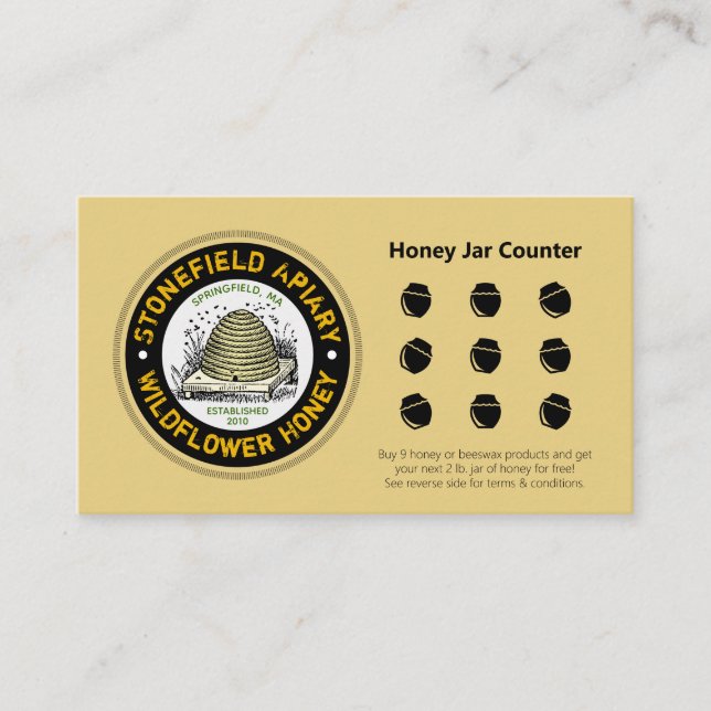 Honey Jar Counter Light Amber Loyalty Card (Front)