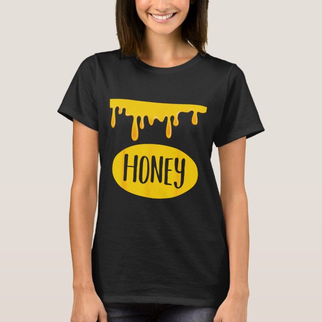 Honey Jar Funny Lazy Matching Costume Honeyt  T-Shirt (Front)