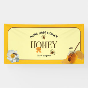 Honey Jar Honeybee Honeycomb Bee Apiary Banner