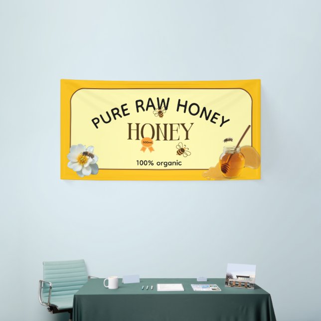 Honey Jar Honeybee Honeycomb Bee Apiary Banner (Tradeshow)