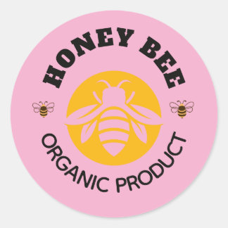 Honey Jar Honeybee Honeycomb Bee Apiary Classic Round Sticker