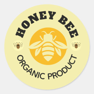 Honey Jar Honeybee Honeycomb Bee Apiary Classic Round Sticker