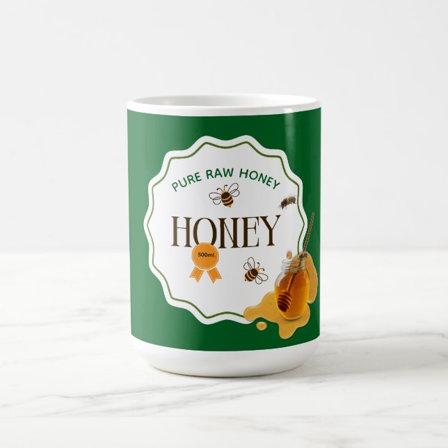 Honey Jar Honeybee Honeycomb Bee Apiary Coffee Mug (Center)